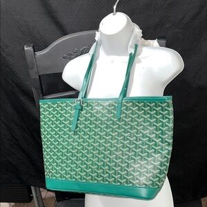 Green Patterned Tote Bag